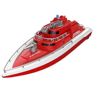 遥控船消防船喷水充电高速快艇无线电动水上玩具船轮船模型