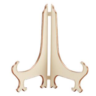 台湾装饰瓷盘圆盘子支架相框茶饼架托赏盘时钟塑料展示架摆盘托架