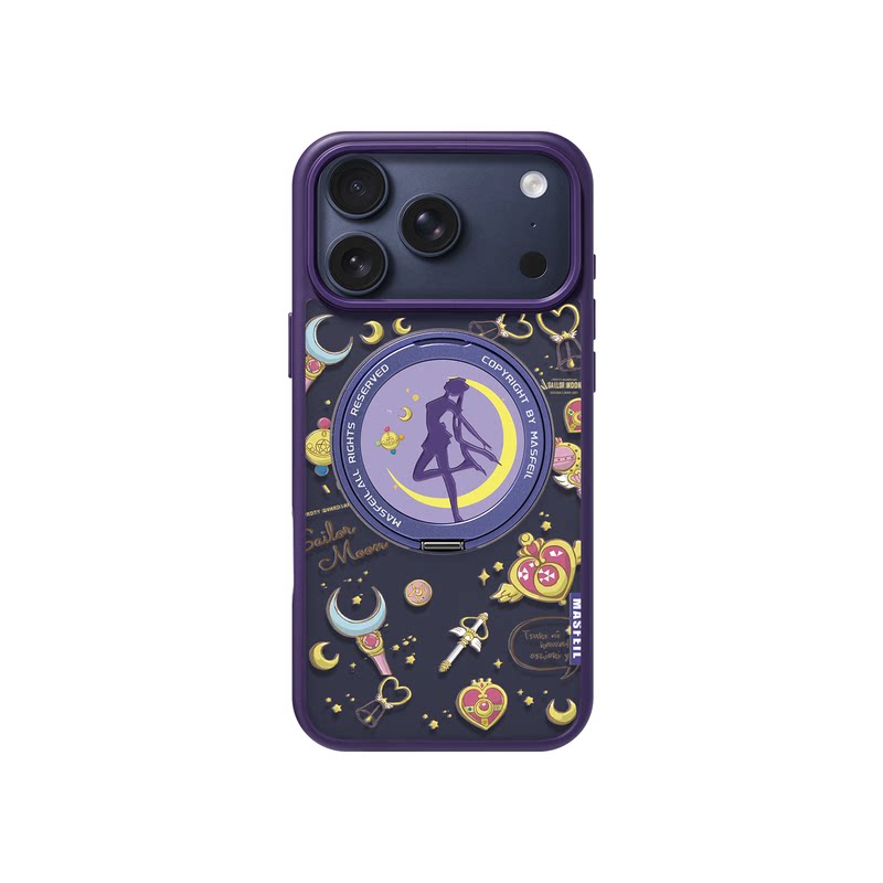 MASFEIL × 美少女变身适用苹果18promax手机壳iPhone17pro新款带支架ip16全包Fo5磁吸15支点可爱高档保护套