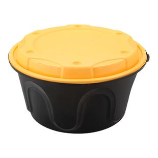 圆形1000ml一次性餐盒透明塑料外卖打包盒黑色加厚汤碗快餐盒样品