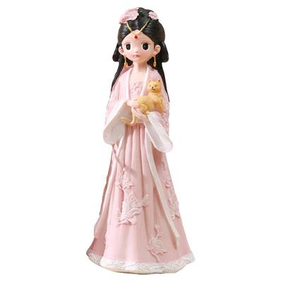 古风汉服少女书桌面小摆件中国风卧室房间女孩装饰品生日礼物女生