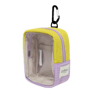 Qminica官网格子tpu防泼水外出收纳挂包便携式零嘴护理手提遛娃包