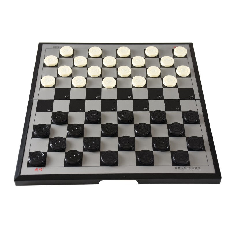 包邮成功国际跳棋100格磁性折叠棋盘黑白棋子成人儿童小学生培训