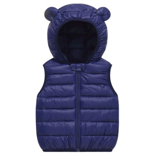 宝宝连帽马甲羽绒棉秋冬装外穿轻薄款外套婴幼棉背心男女儿童保暖