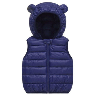 宝宝连帽羽绒马甲秋冬装