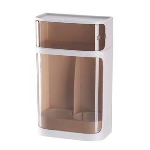 一次性杯子架自动饮水机取杯器免打孔纸杯架家用挂壁式防尘置物架