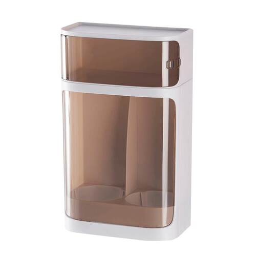 一次性杯子架自动饮水机取杯器免打孔纸杯架家用挂壁式防尘置物架