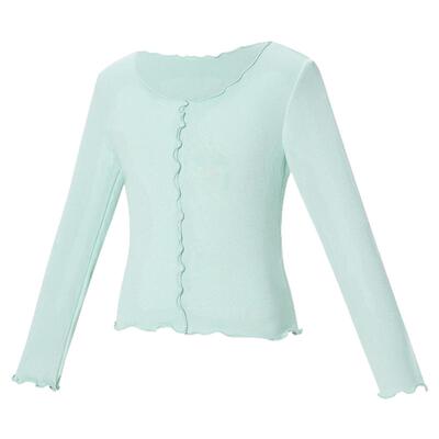 儿童舞蹈上衣日常可穿木耳边长袖