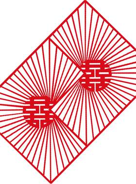 婚礼结婚门贴婚房定制名字喜字
