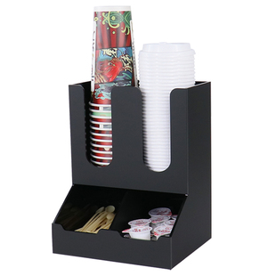 咖啡奶茶店杯架奶球糖包专用吧台亚克力收纳盒一次性纸杯架取杯架
