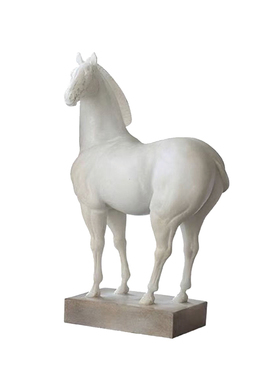 本墨 复古白马雕塑摆件家居饰品白色马客厅酒店电视柜装饰礼品