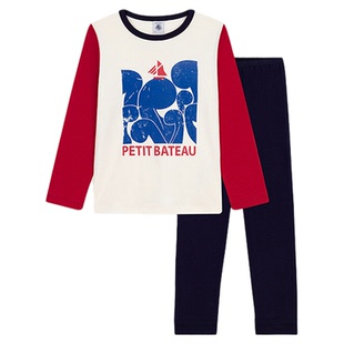 【2025秋冬】Petitbateau小帆船童装儿童睡衣裤套装A0E9M