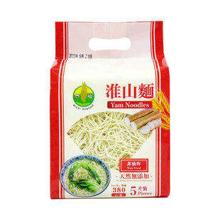 香港丰收牌淮山面380g 非油炸天然无添加防腐剂健康面条 爽滑营养