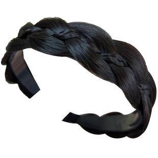 2025新款麻花辫子发箍女头箍鱼骨发卡发捆头饰假编发百搭外出发窟