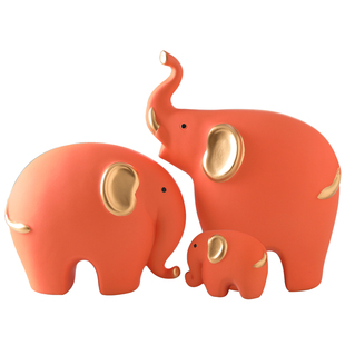 轻奢大象摆件陶瓷客厅电视柜卧室温馨摆设结婚乔迁礼物家居装饰品