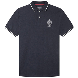 HACKETT LONDON 哈克特刺绣休闲翻领纯棉男士短袖POLO衫HM563123