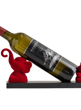 创意亲子大象红酒架摆件轻奢高档斜放客厅电视柜酒柜餐边柜装饰品