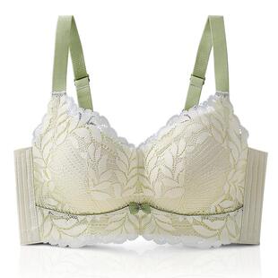 润微内衣女大胸显小聚拢薄款全罩杯收副乳防下垂大码调整型文胸罩