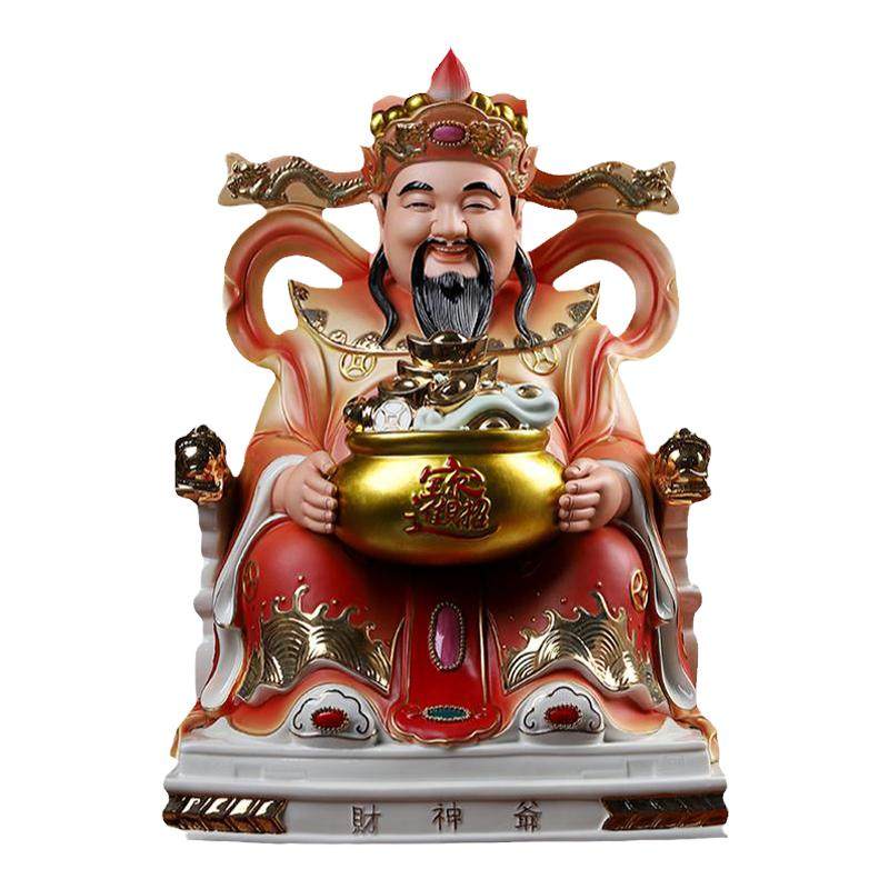 戴玉堂陶瓷财神爷供奉摆件神像