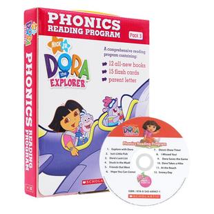 英文原版 Dora The Explorer Phonics Reading Programe Pack #3 with CD 爱探险的朵拉 和朵拉一起学自然拼读 儿童启蒙英语读本