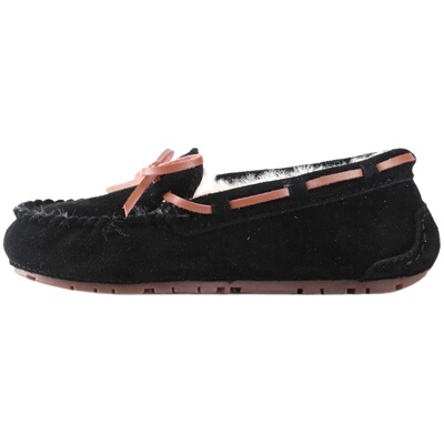 真皮真皮加绒加厚防滑平底鞋