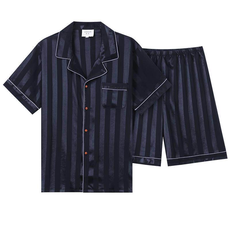 男士大码宽松睡衣夏季短袖家居服