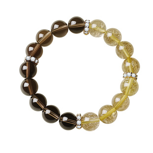 宫里上新水晶手串女天然正品茶晶水晶手串情绪稳定女生生日礼物