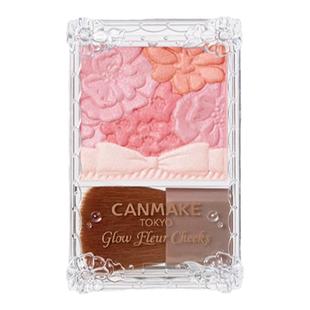 canmake井田花瓣腮红高光提亮膨胀色收缩色日本砍妹五色雕花腮红