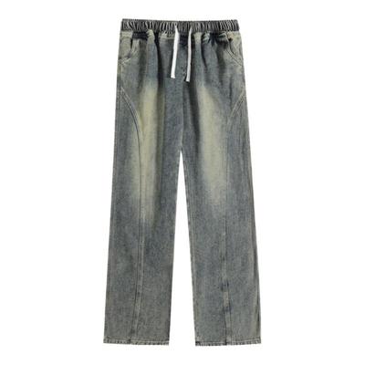 回力美式弯刀加绒牛仔裤男直筒裤