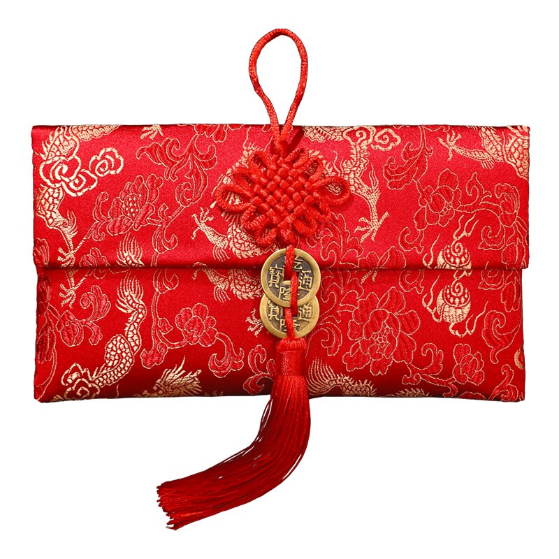 中国风布艺儿童背带红包袋宝宝出生满月周岁生日斜挎包压岁利是封