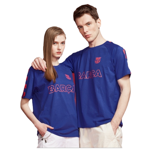 巴塞罗那官方商品丨巴萨周边 男女通用 插肩袖球衣球迷T恤衫