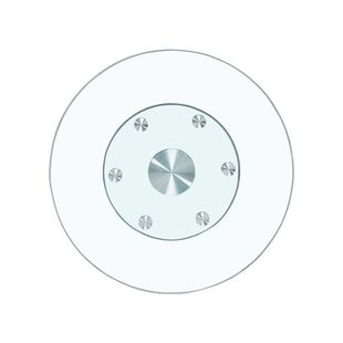 圆桌钢化玻璃转盘大圆桌面旋转转盘底座家用餐桌铝合金辅助轮转盘
