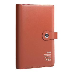 定期存单收纳本多功能票据存单夹银行大额纸质存单卡一体包防水收藏夹皮大容量收集存款存折活页存单票据夹子