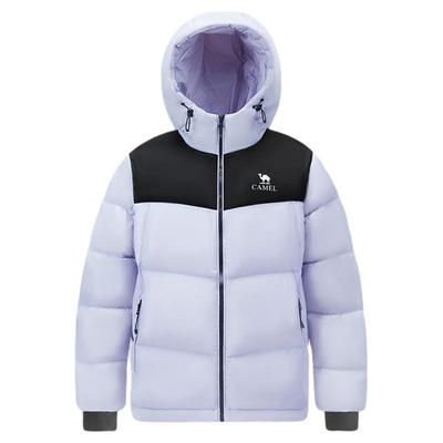 骆驼女装羽绒服冬季2025新款加绒加厚连帽保暖短款面包服外套男女