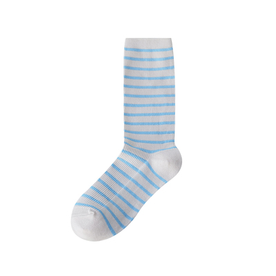 Himade细条纹中筒袜堆堆质感