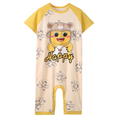 儿童连体睡衣男孩2025新款纯棉夏