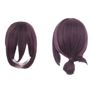 浠动漫电锯人小辫子蕾塞cos假发棕紫色仿真配件炸弹恶魔周边扎发