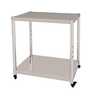 带轮子厨房置物架微波炉收纳灶台架二层加厚不锈钢可定做移动推车