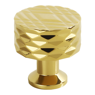 锤纹现代简约衣柜门拉手黄铜金色银色单孔抽屉橱柜法式创意小把手