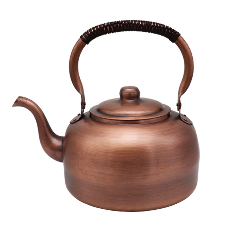 纯紫铜烧水壶老式手工加厚铜茶壶
