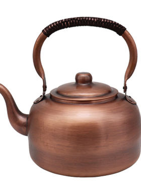 纯紫铜烧水壶老式手工加厚铜茶壶