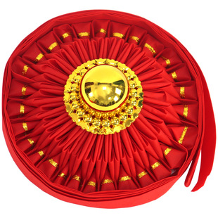 花球金珠大红布球神龛金镜潮汕挂红神柜台供台金花红神红拜神用品