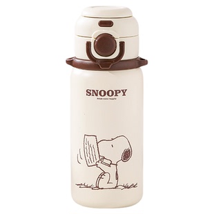 九木杂物社史努比保温杯不锈钢双饮杯女生高颜值可爱水杯便携杯子