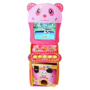 包邮儿童投币设备小萌熊游戏机拍拍乐赛车套牛枪击钓鱼街机游艺机