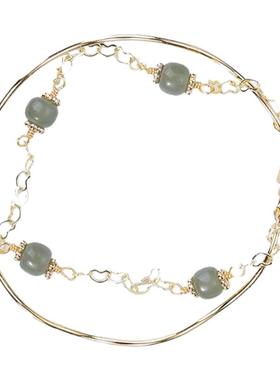 蓝色海浪手链女2024年新款潮小众设计星球高级感学生闺蜜百搭手饰