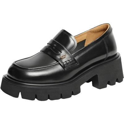 百丽学院风乐福鞋新款浅口单鞋