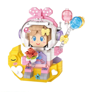 LOZ积木俐智微钻国潮宇航员益智拼装玩具太空火箭飞船儿童礼物