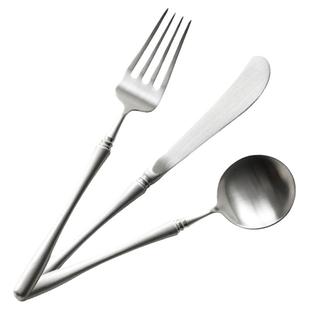 米立风物西餐餐具刀叉家用高档精致304不锈钢牛排刀叉勺三件套
