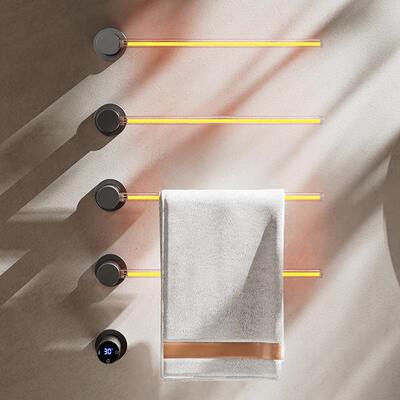 广东304不锈钢暗装电热毛巾架浴巾智能暗藏加热烘干cea预埋水口
