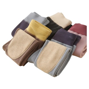 高腰护肚保暖裤儿童加绒打底裤内穿德绒男童女童加厚秋裤绒裤护膝